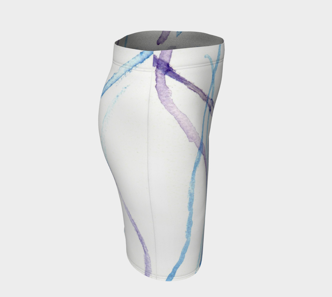 Lines Fitted Skirt preview #3