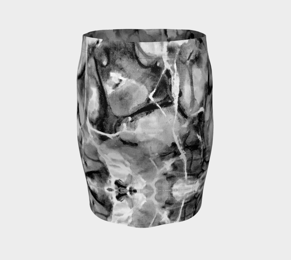 Gray Marble Fitted Skirt III preview #4