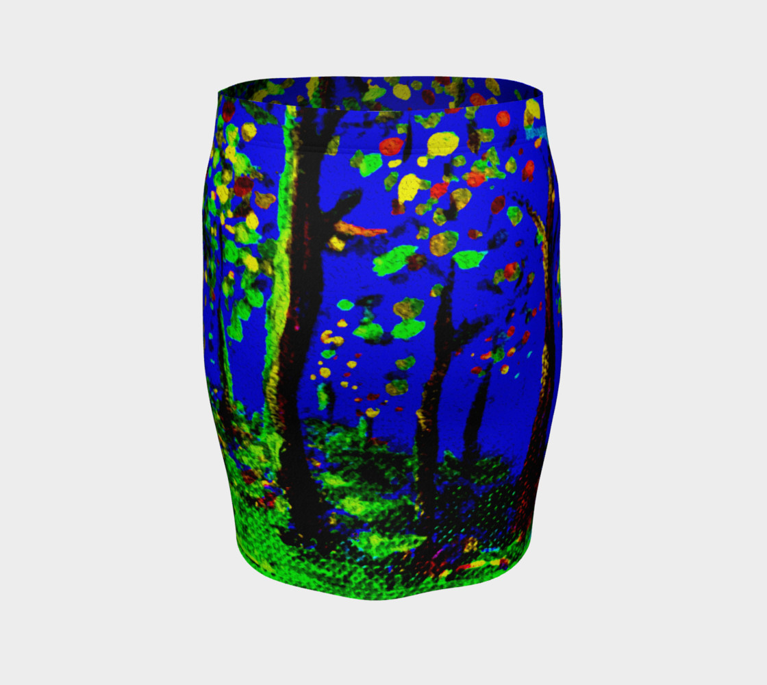 Magic Trees at Midnight Fitted Skirt preview #4
