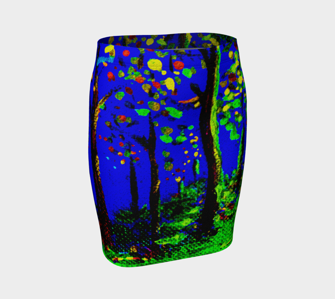 Magic Trees at Midnight Fitted Skirt preview #1