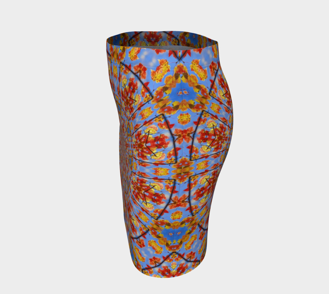 Fall Leaves Mandala Fitted Skirt preview #2