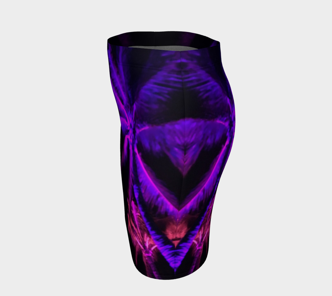 Pink and Purple Palms Fitted Skirt preview #2
