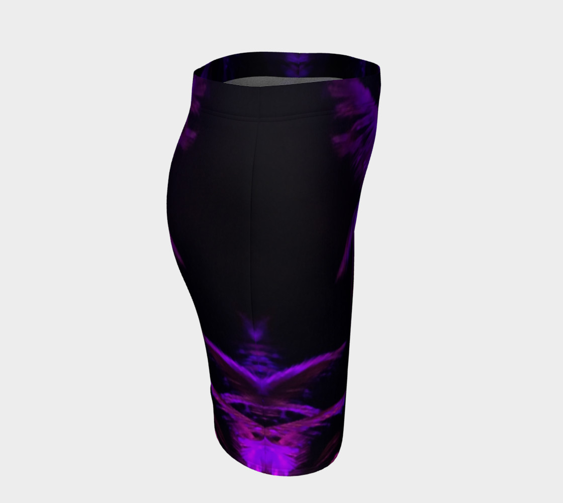 Pink and Purple Palms Fitted Skirt preview #3