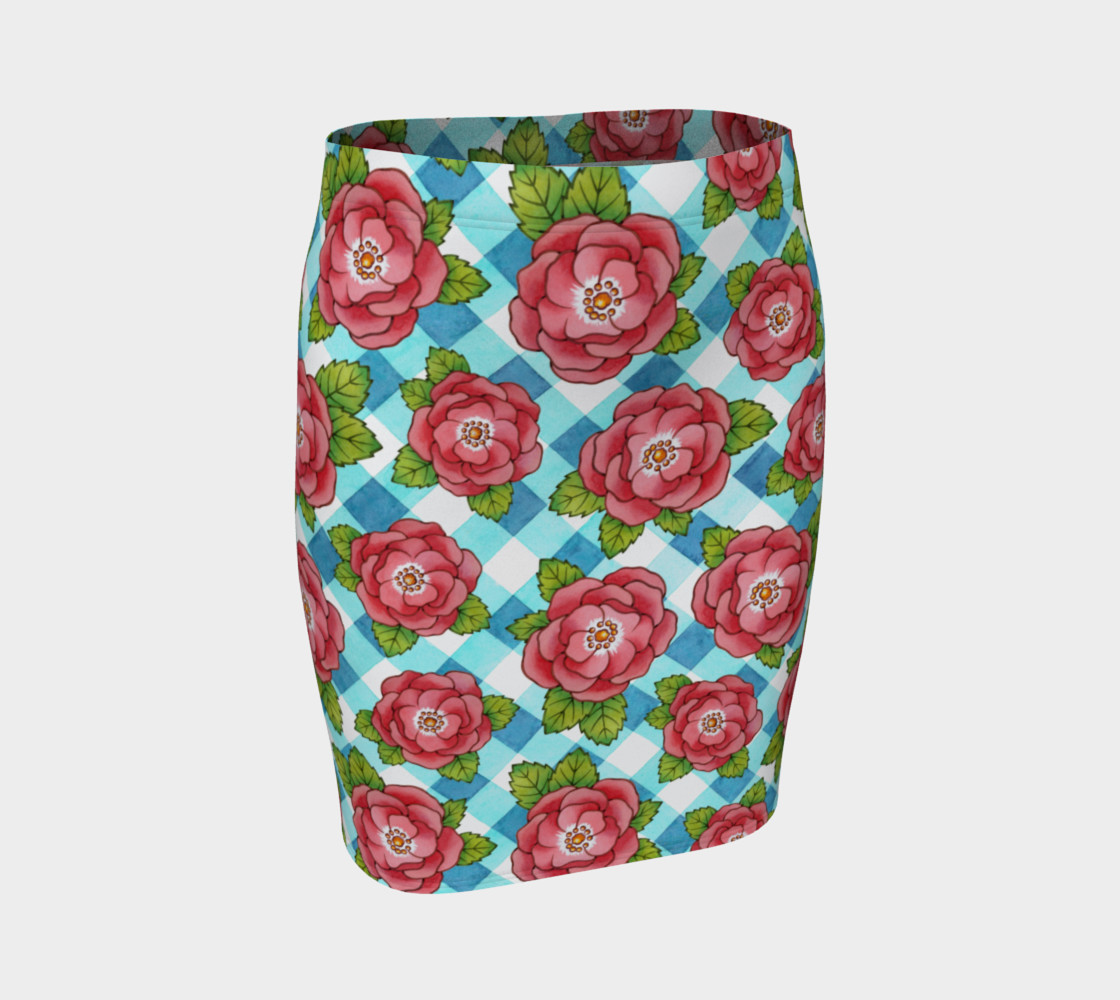 Alpen Rose on Blue Gingham preview #1