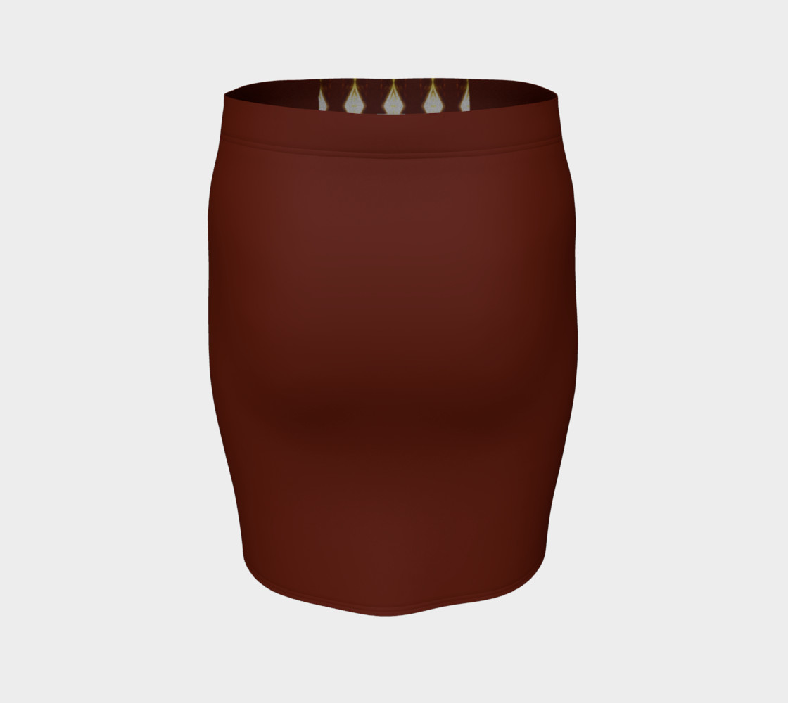 African Cream Diamond Stripe Mini Skirt preview #4