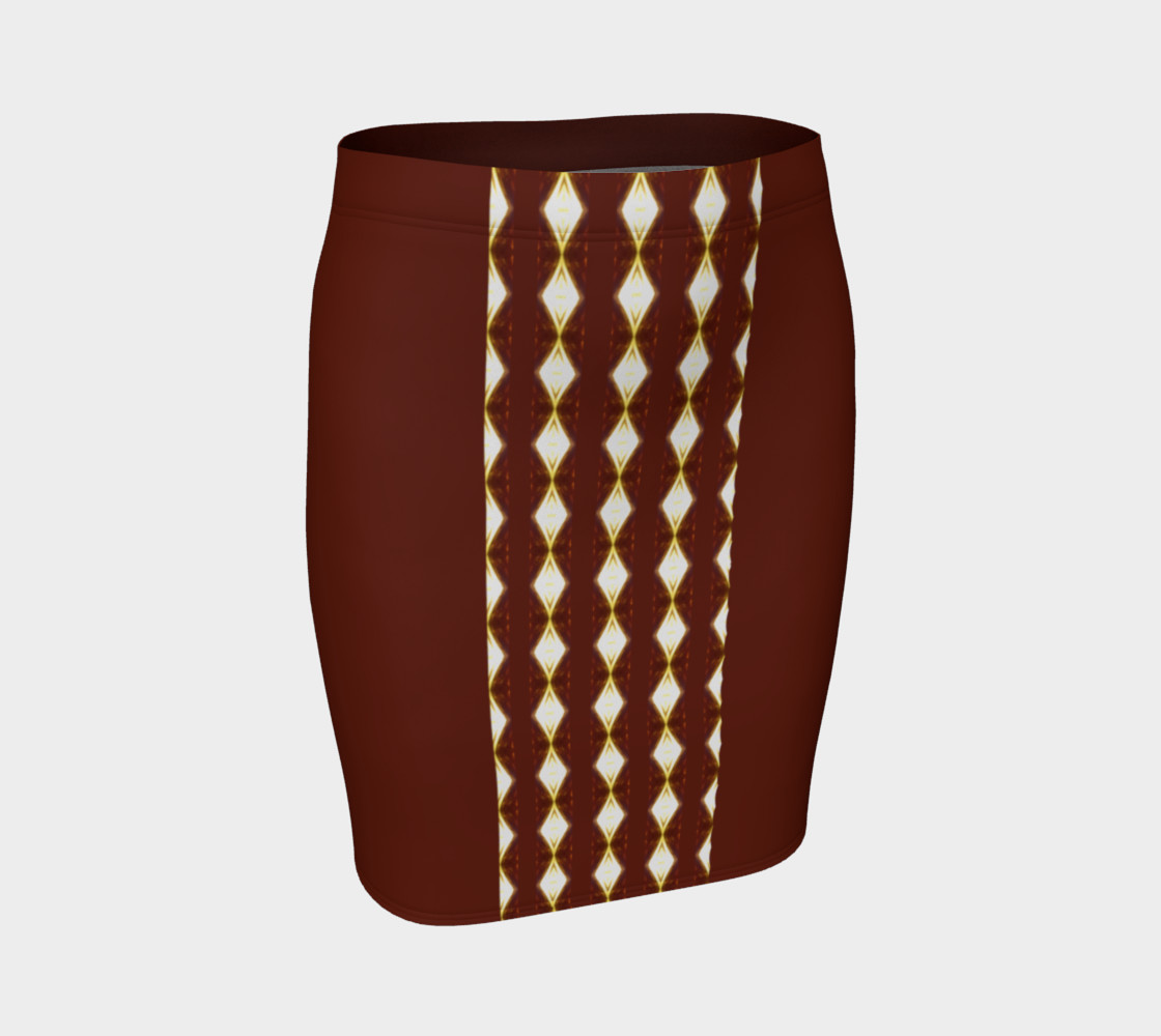 African Cream Diamond Stripe Mini Skirt preview #1