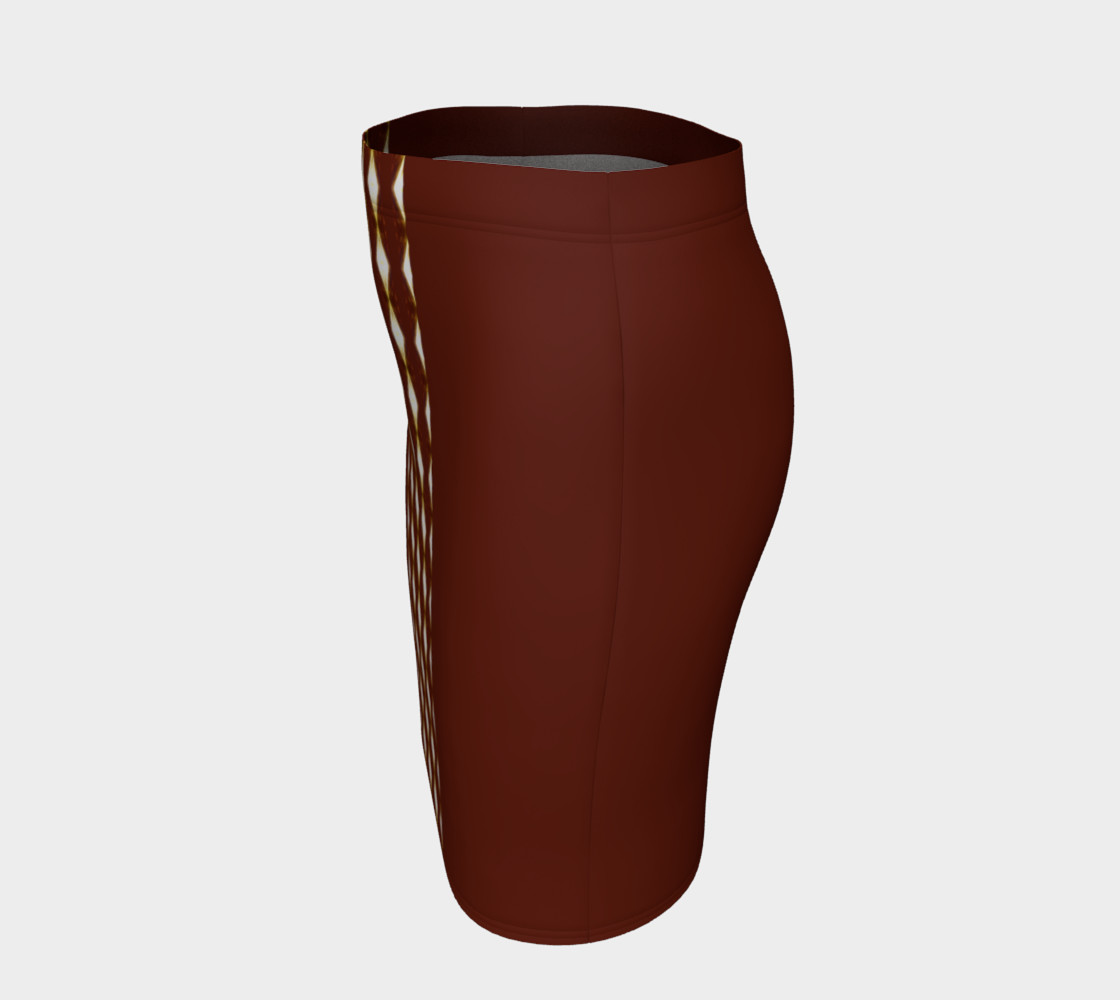 African Cream Diamond Stripe Mini Skirt preview #2
