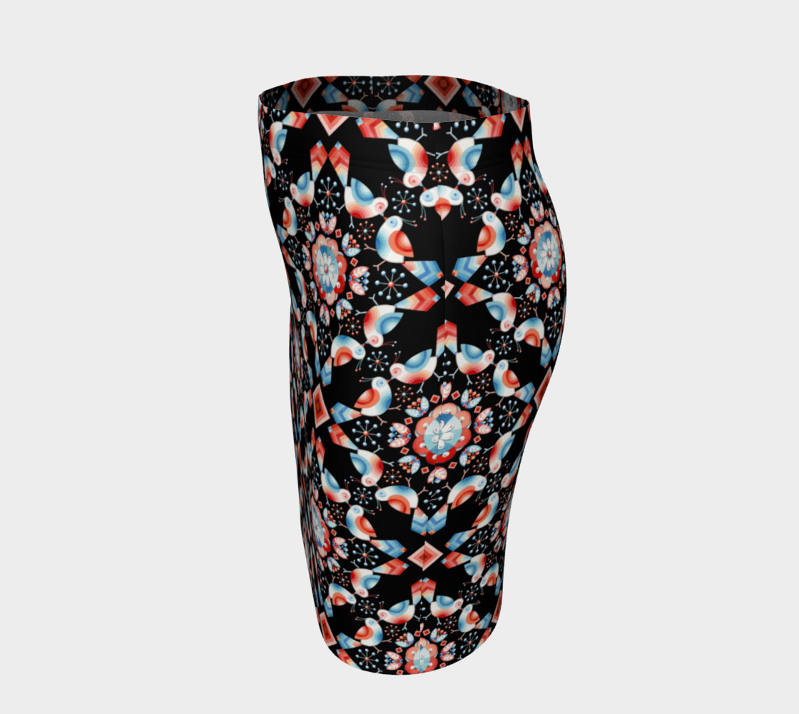 Folkloric Lovebirds Fitted Skirt preview #2