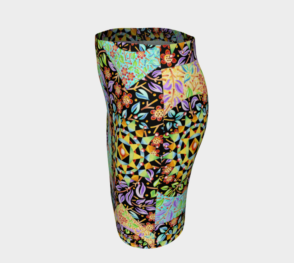 Aperçu de Filgree Floral Patchwork Fitted Skirt #2