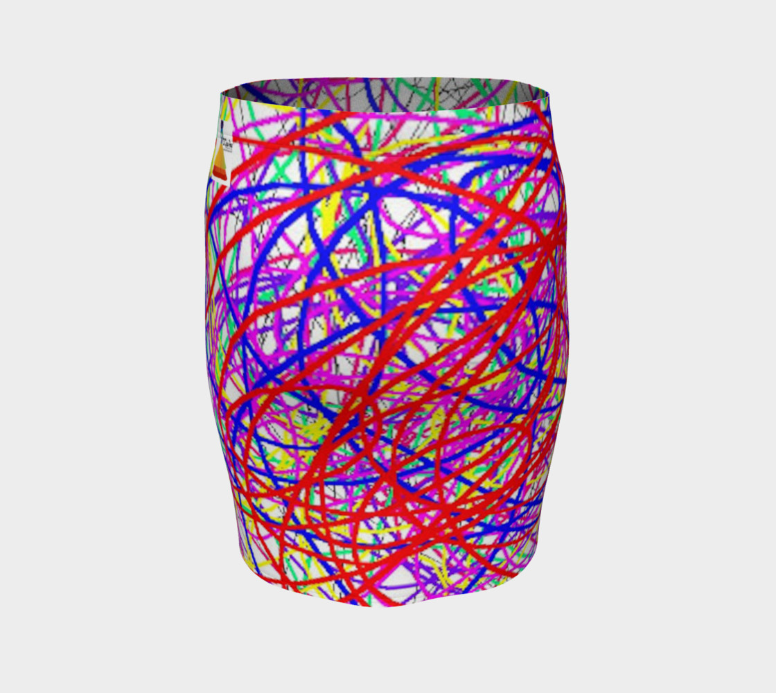 Energy Of Life In Color Fitted Skirt preview #4