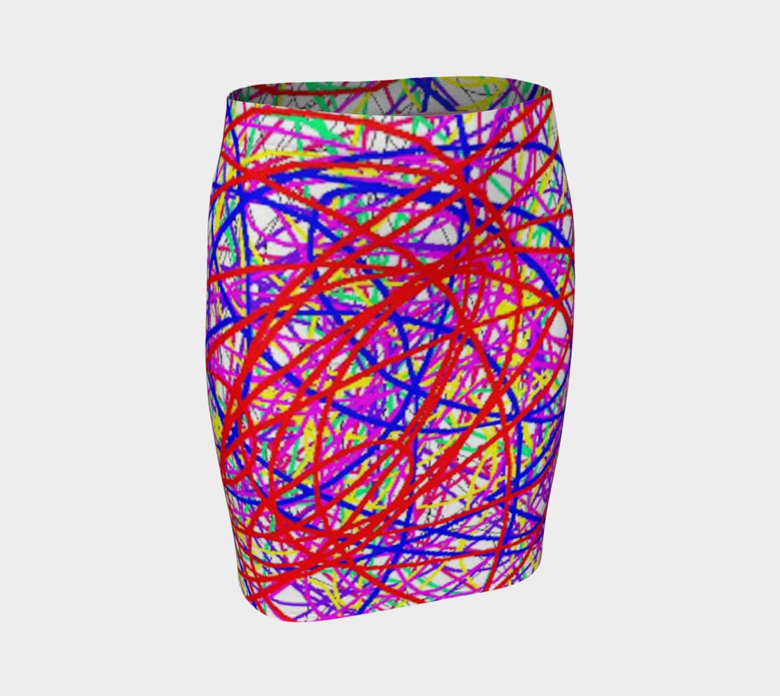 Energy Of Life In Color Fitted Skirt preview #1
