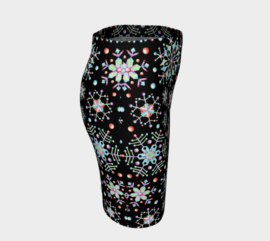 Aperçu de Prismatic Snowflakes Fitted Skirt #3