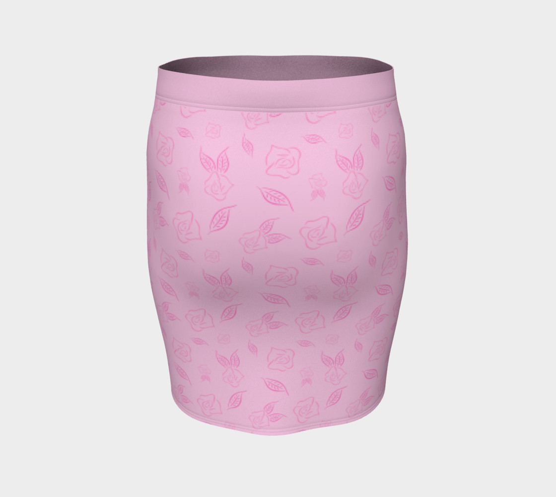 Cartoon Rose Fitted Skirt preview #4