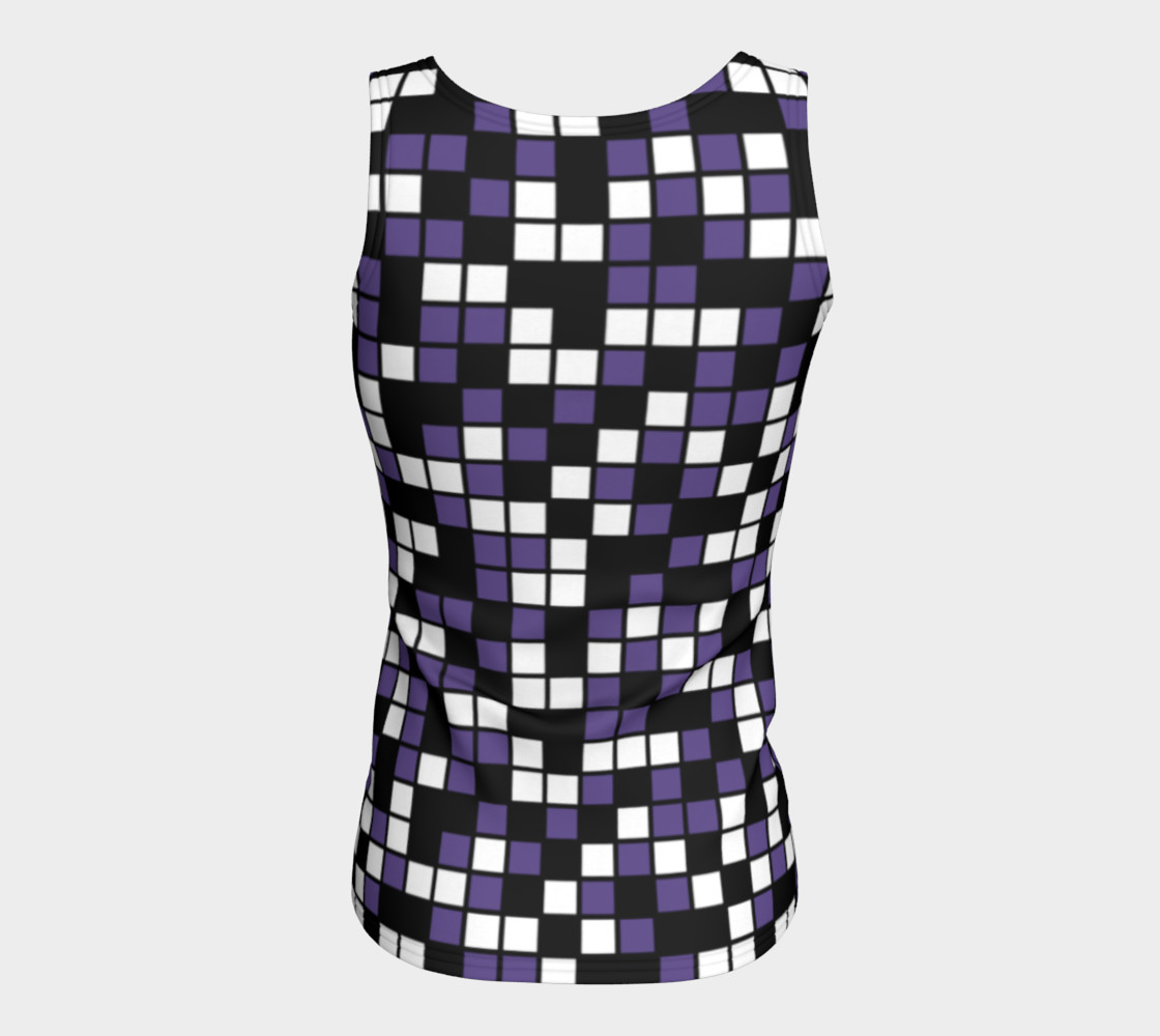 Aperçu de Ultra Violet Purple, Black, and White Random Mosaic Squares #6