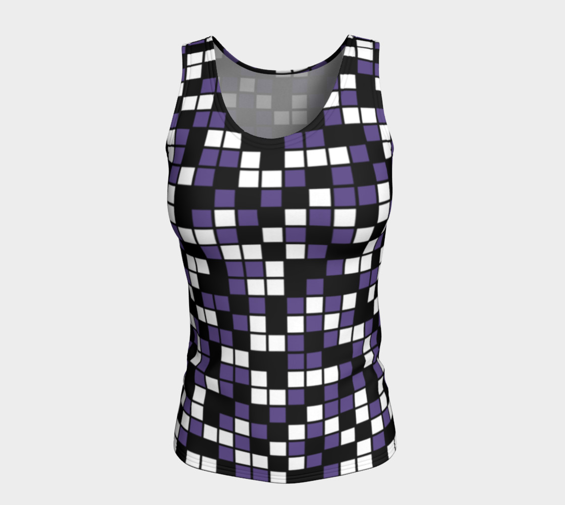 Aperçu de Ultra Violet Purple, Black, and White Random Mosaic Squares #5