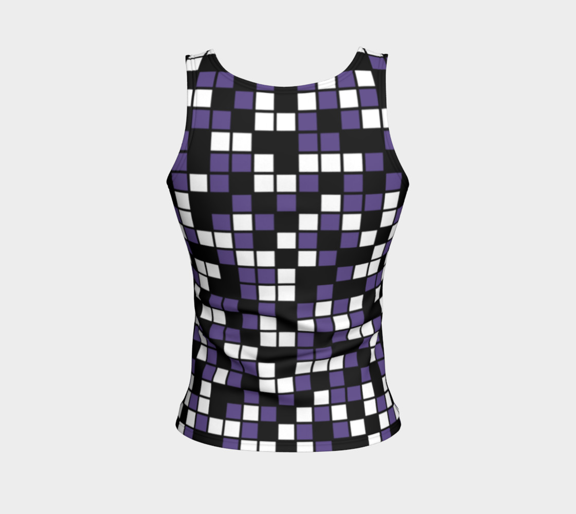 Aperçu de Ultra Violet Purple, Black, and White Random Mosaic Squares #2