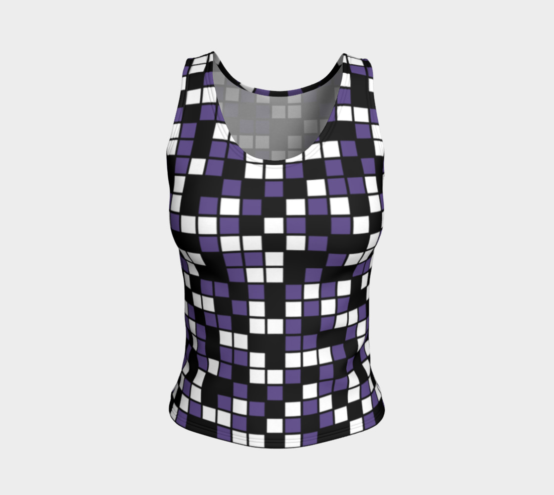 Aperçu de Ultra Violet Purple, Black, and White Random Mosaic Squares #1