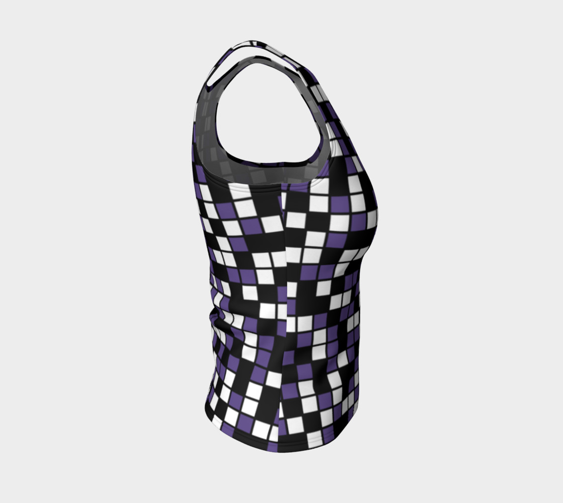 Aperçu de Ultra Violet Purple, Black, and White Random Mosaic Squares #4