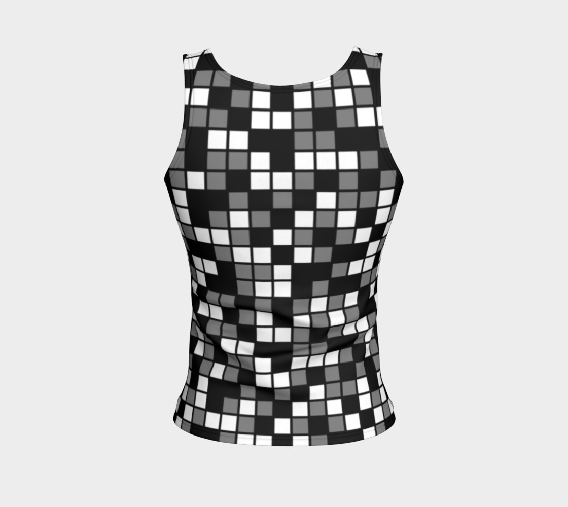 Aperçu de Grey, Black, and White Random Mosaic Squares #2
