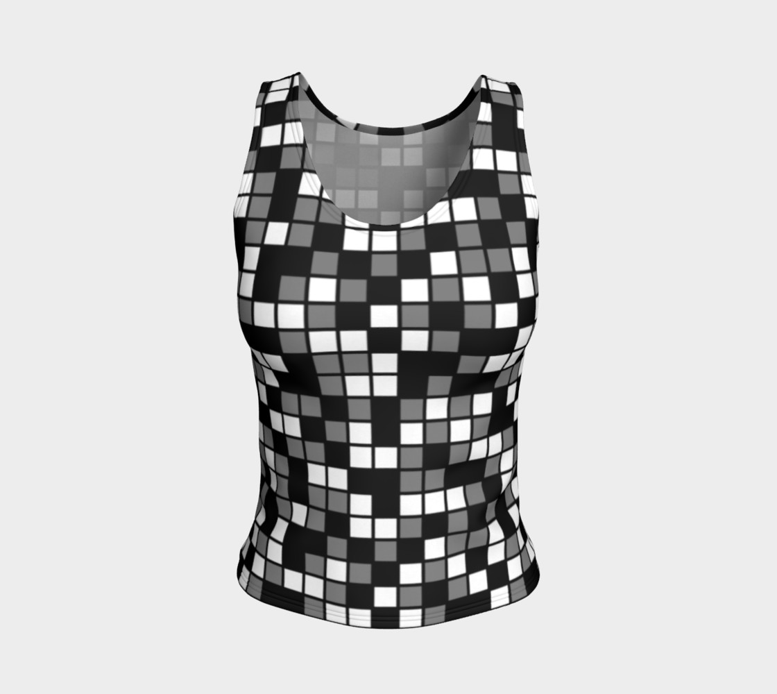 Aperçu de Grey, Black, and White Random Mosaic Squares #1