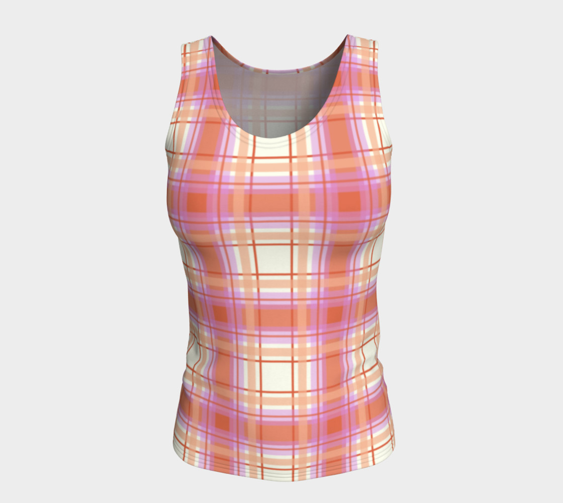Plaid in Peach, Yellow and Pink preview #5
