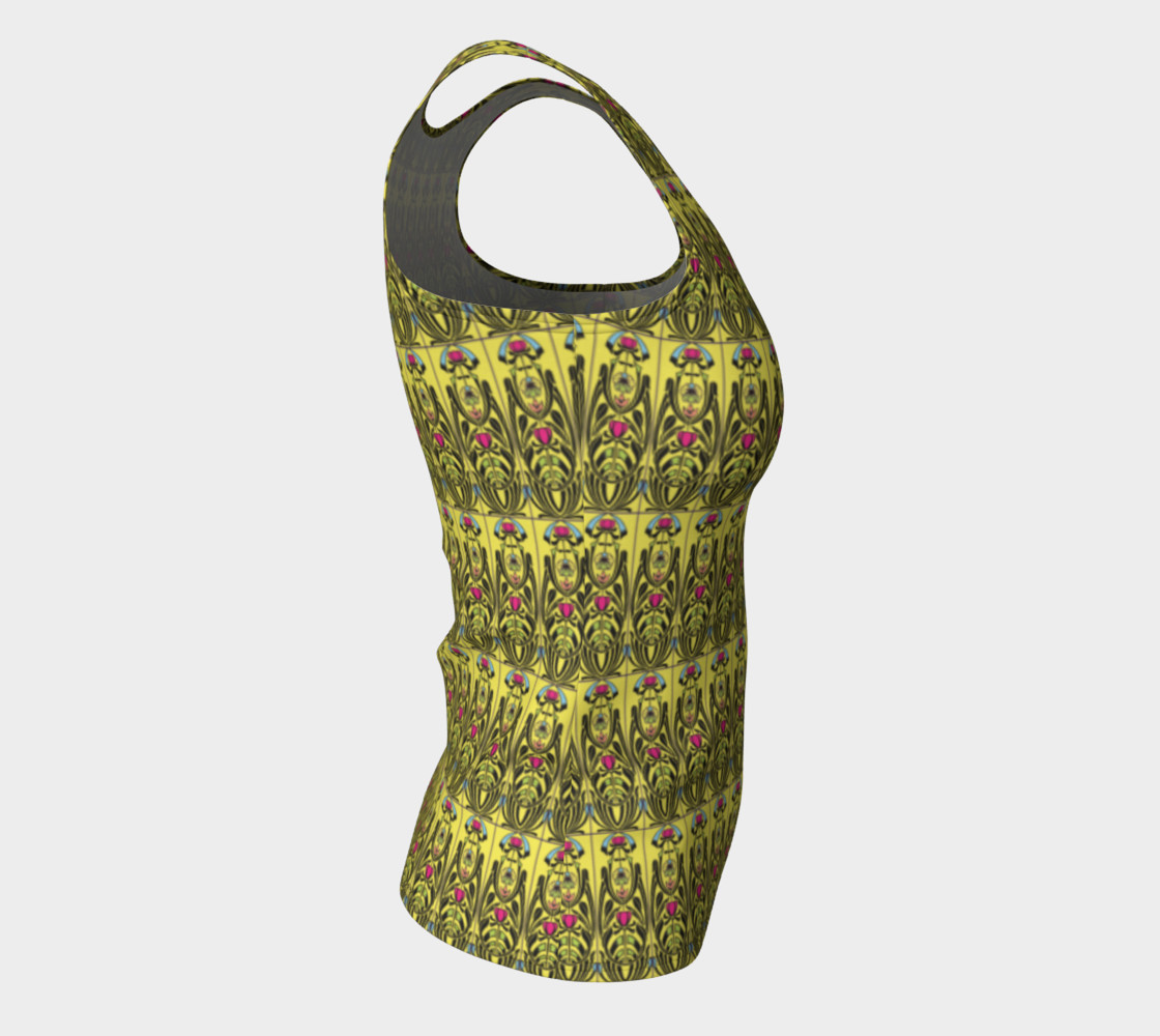 Aperçu de Yellow Nouveau Fitted Tank Top #8