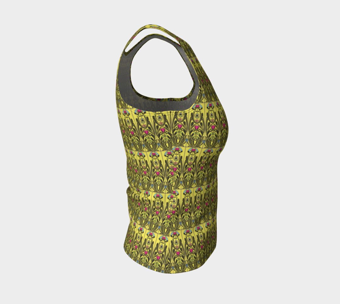 Aperçu de Yellow Nouveau Fitted Tank Top #4