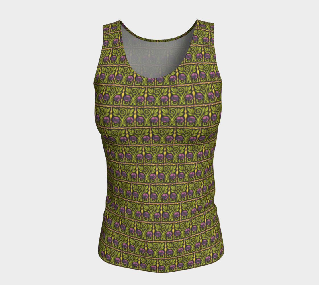 Aperçu de Arts and Crafts Rose Fitted Tank #5