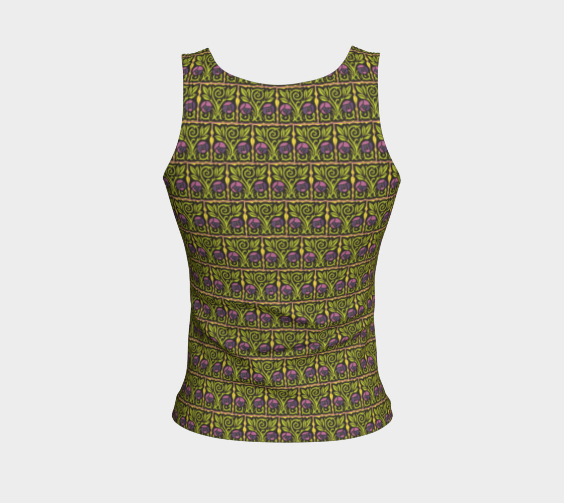 Aperçu de Arts and Crafts Rose Fitted Tank #2