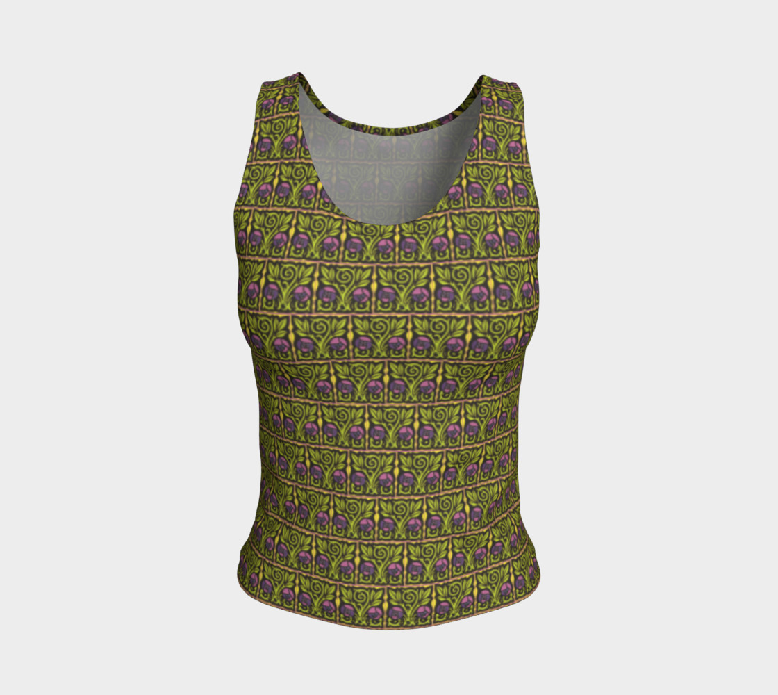 Aperçu de Arts and Crafts Rose Fitted Tank #1