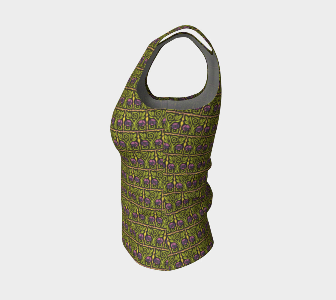 Aperçu de Arts and Crafts Rose Fitted Tank #3