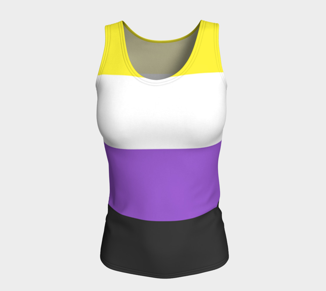 Nonbinary LGBT Fitted Tank Top Miniature #6