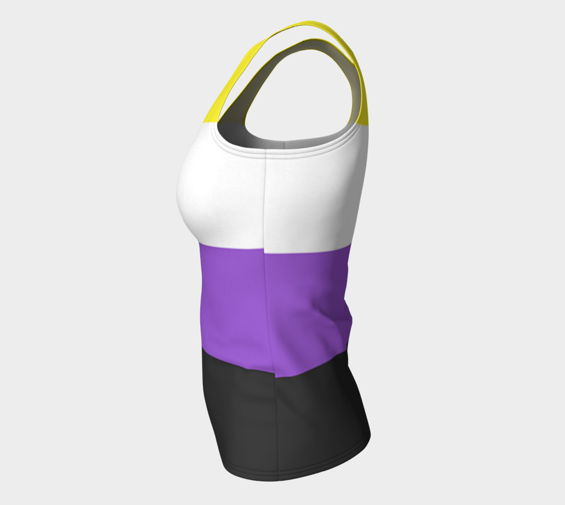 Nonbinary LGBT Fitted Tank Top Miniature #8