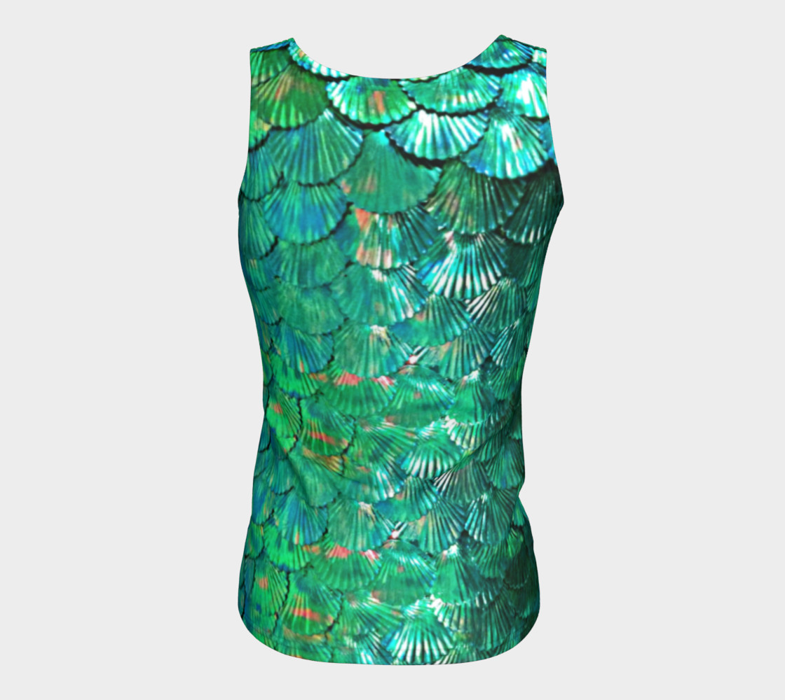Mermaid Shell Green Scale Tank preview #6
