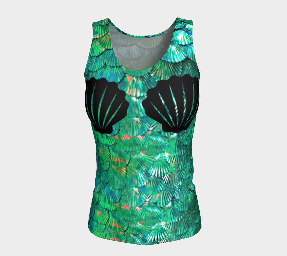 Mermaid Shell Green Scale Tank preview #5
