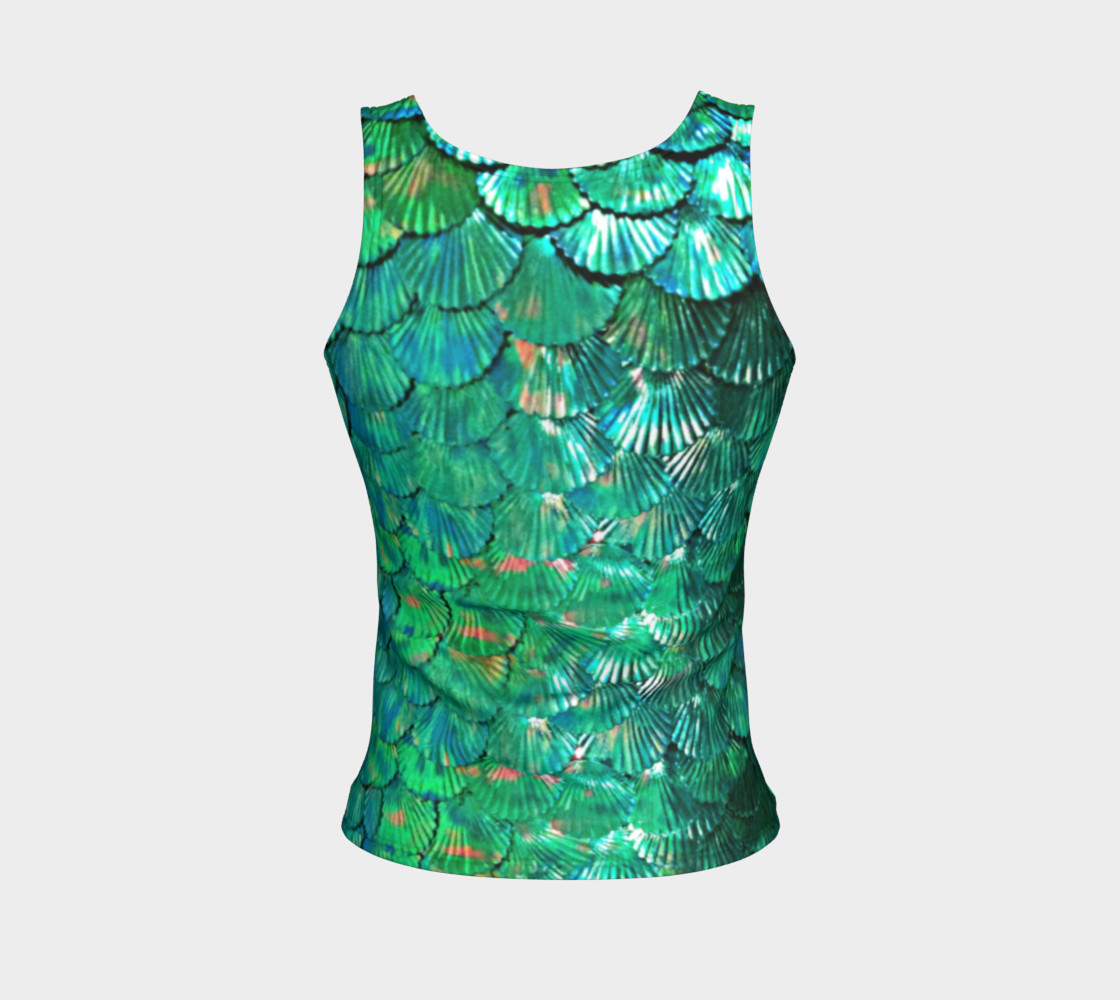 Mermaid Shell Green Scale Tank preview #2