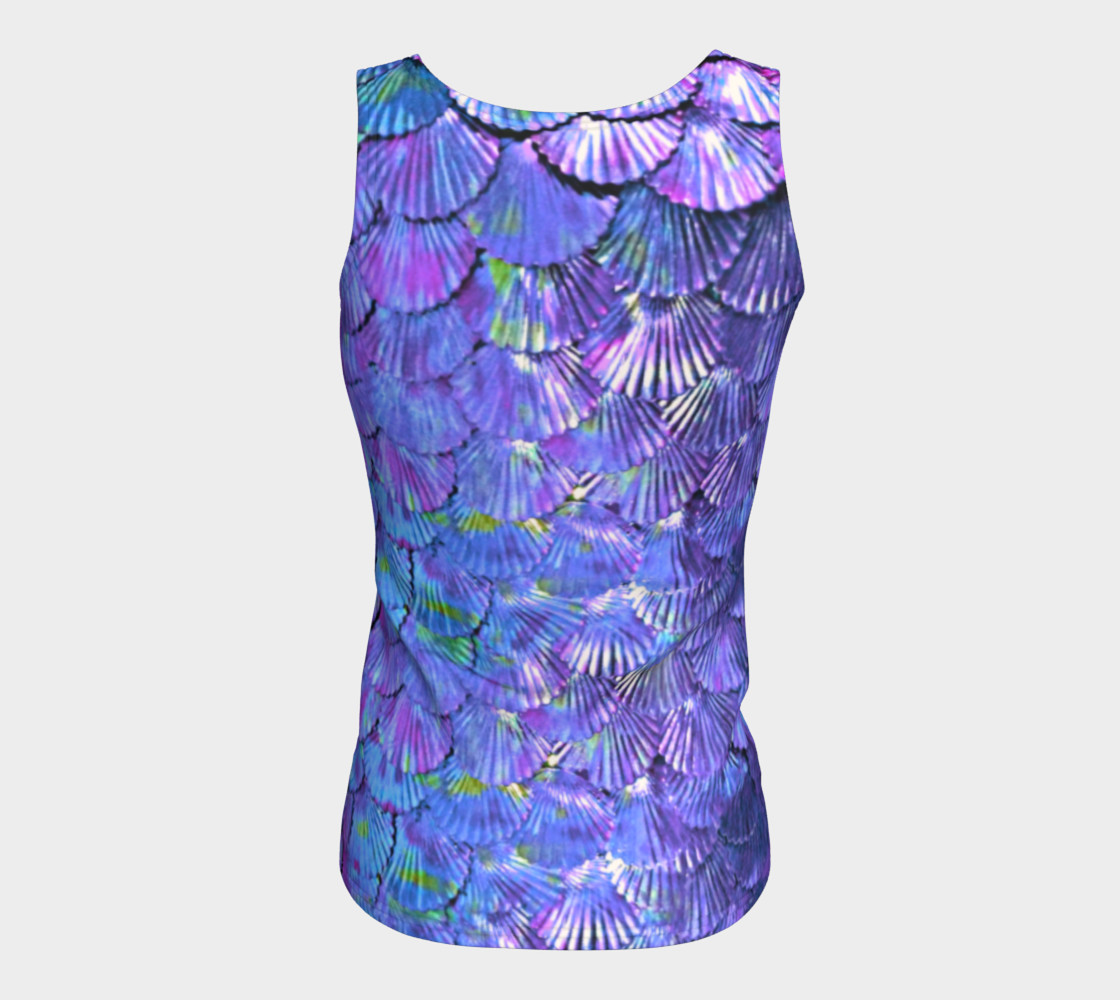 Aperçu de Purple Shell Mermaid Scale Tank Top #6