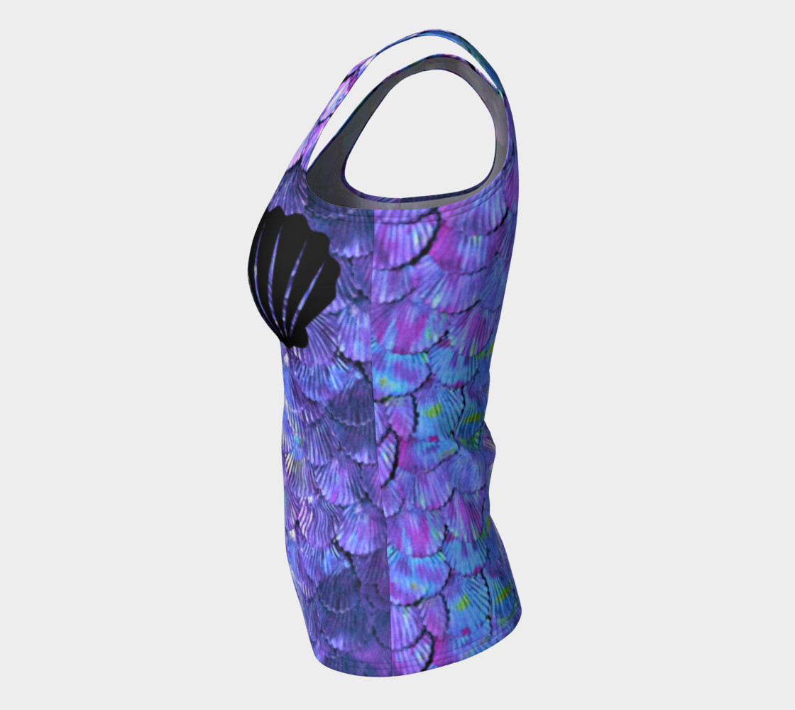 Aperçu de Purple Shell Mermaid Scale Tank Top #7