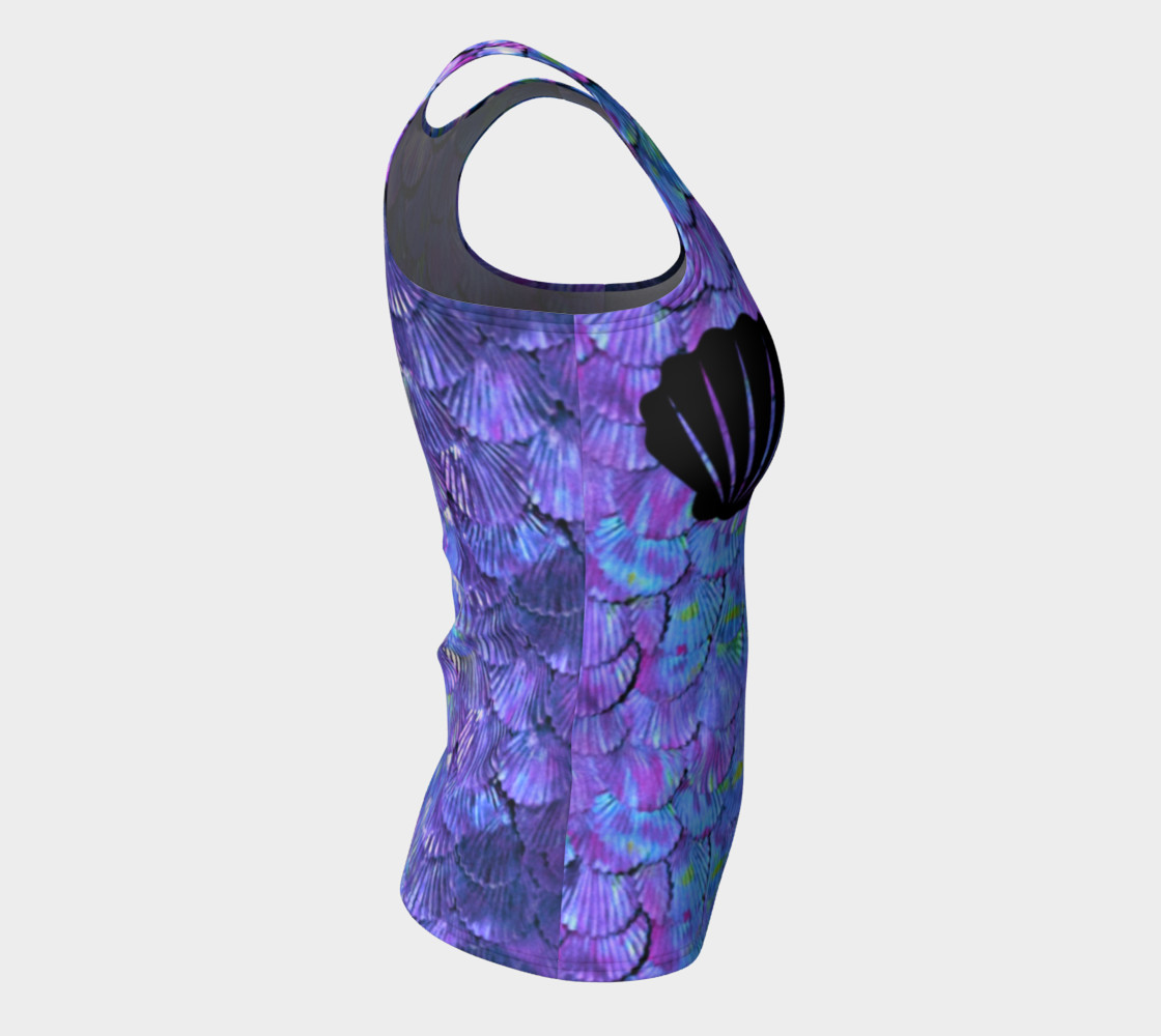 Aperçu de Purple Shell Mermaid Scale Tank Top #8
