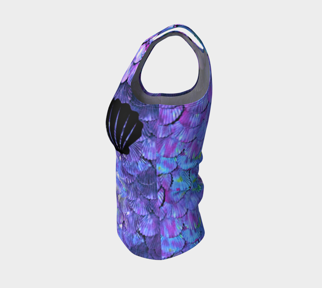 Aperçu de Purple Shell Mermaid Scale Tank Top #3