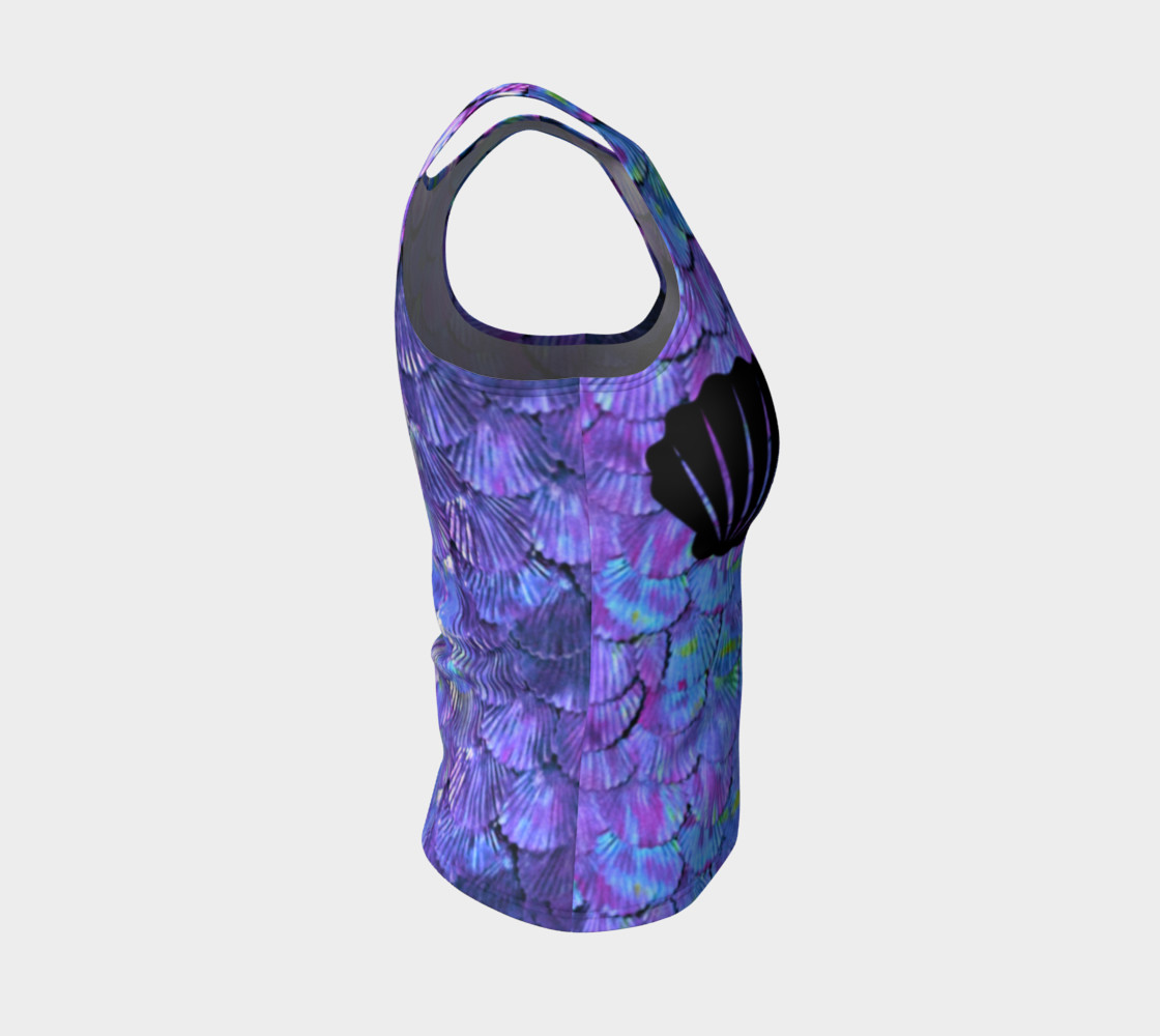 Aperçu de Purple Shell Mermaid Scale Tank Top #4
