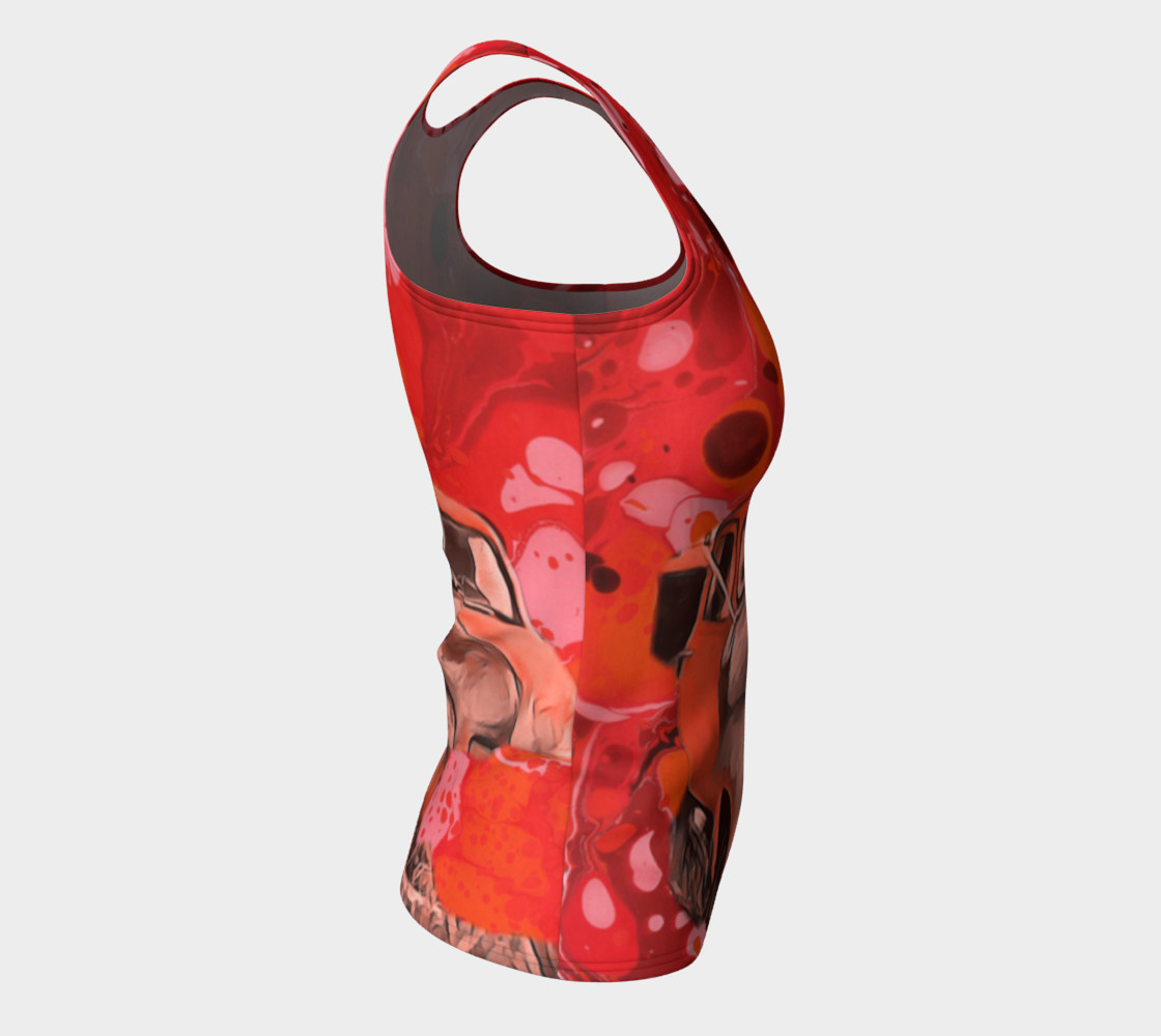 Red truck fitted Tanktop preview #8