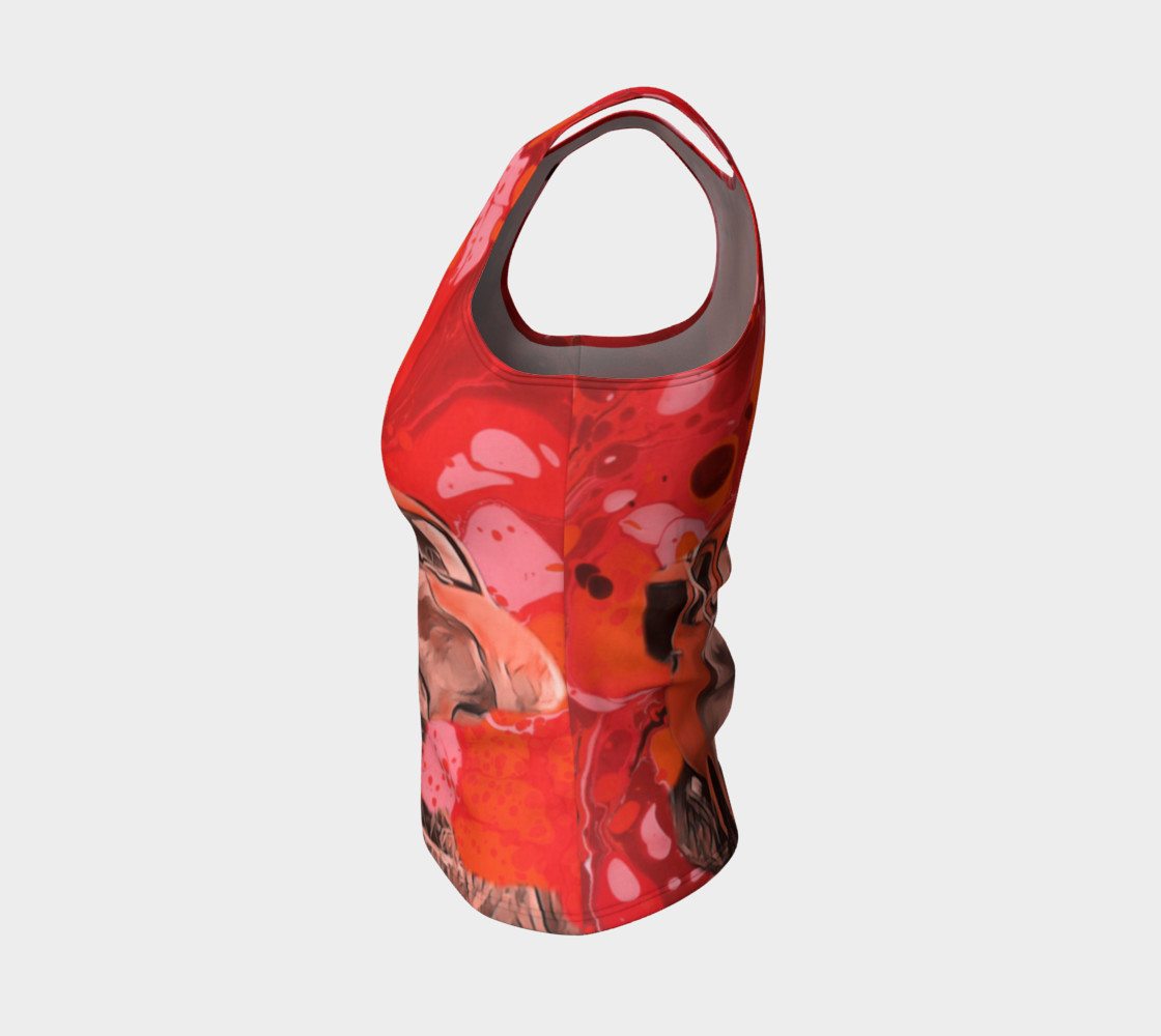 Red truck fitted Tanktop preview #3