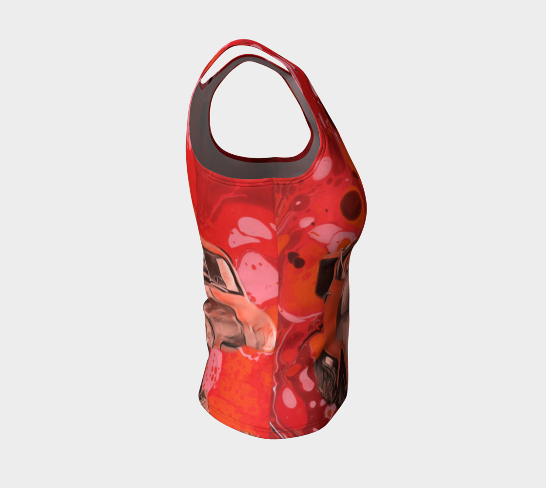 Red truck fitted Tanktop preview #4