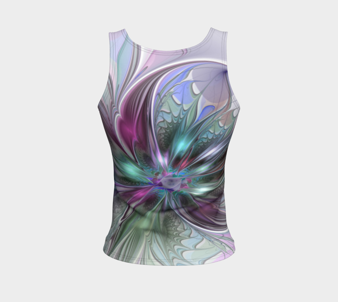 Colorful Fantasy Abstract Modern Fractal Flower preview #2