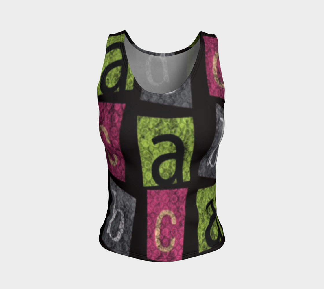 Painterly Cindy and More ABC Fitted Tank preview #1