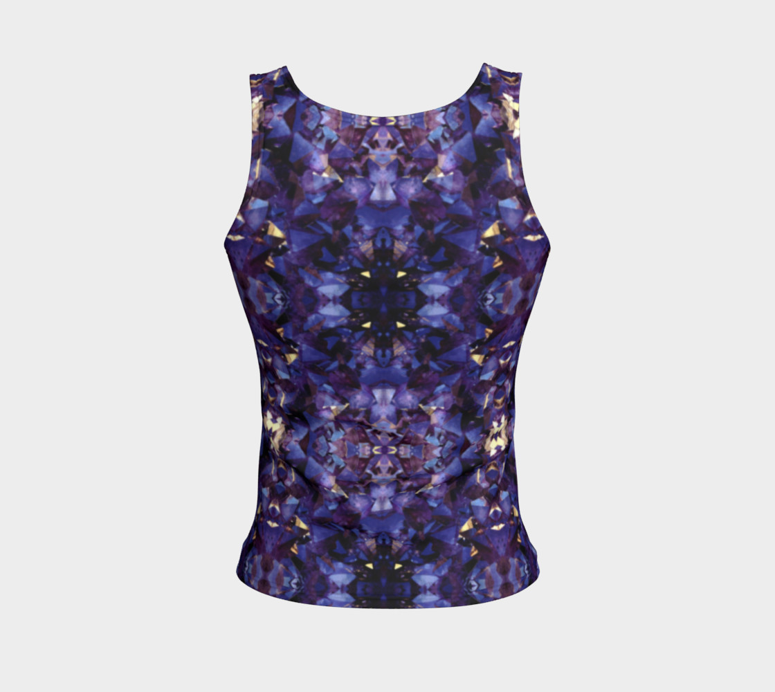 Amethyst Cluster Fitter Tank Top 3D preview