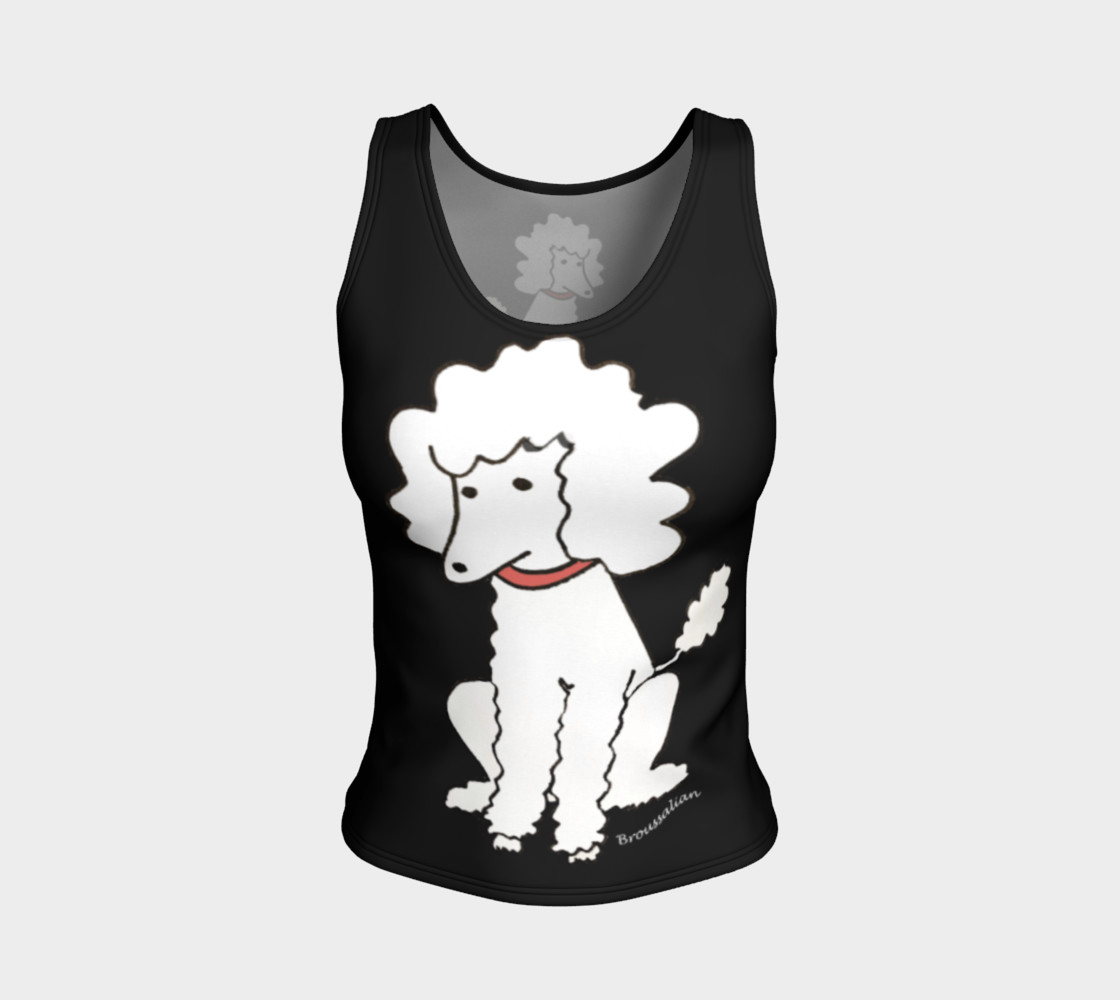 black tanks with whimsy white poodles by broussalian thumbnail #2