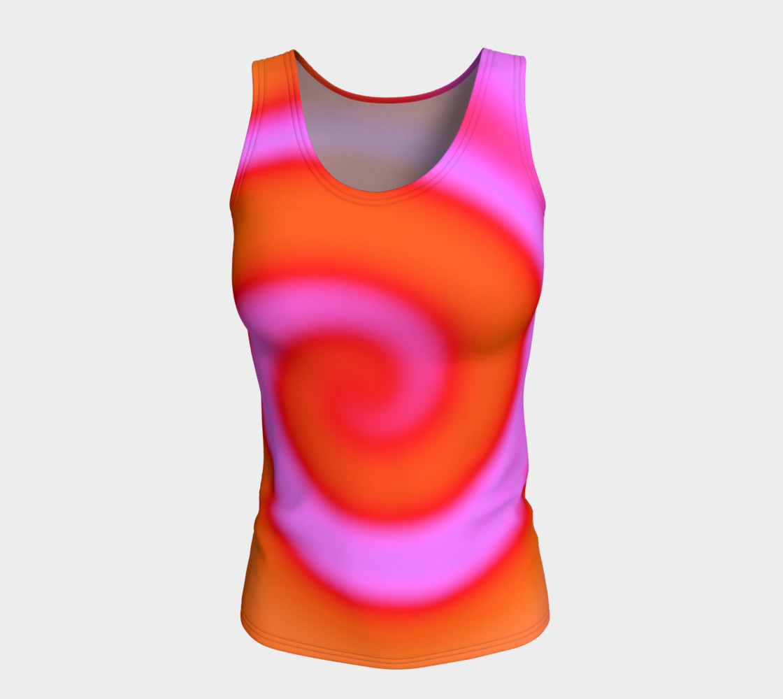 Bright Colorful Orange Pink Swirl Abstract preview #5