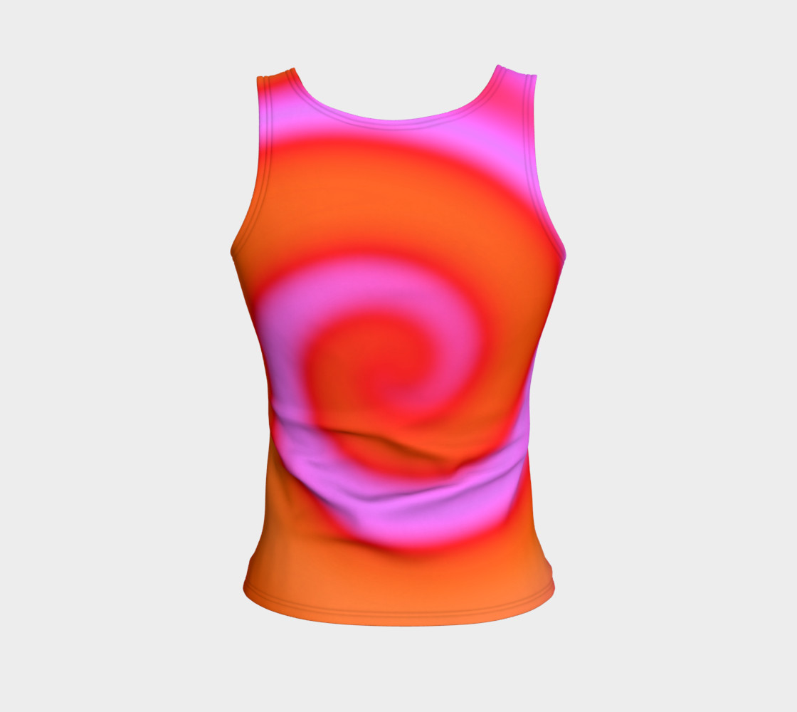 Bright Colorful Orange Pink Swirl Abstract preview #2